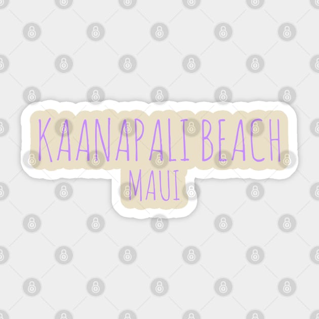 Kaanapali beach Maui Hawaii vacation destination Sticker by Coreoceanart